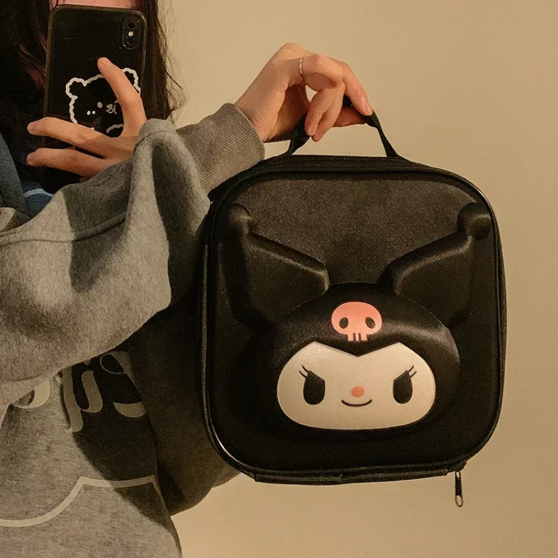 Cartoon Sanrio My Melody Kuromi Kt Cat Large Capacity Cosmetic Bag Girls Sundries Storage Girls Waterproof Travel Cosmetic Bag