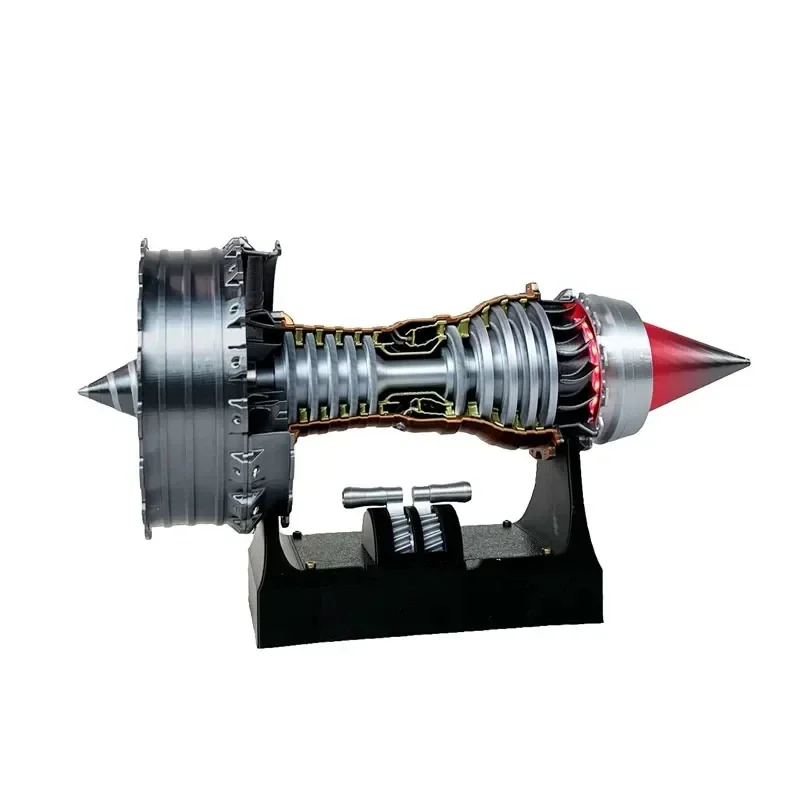 25CM TR-900 Turbofan Engine Model Kit Adjustable Speed Tail Flame Light Turbo Jet Aircraft Engine 3D Printing Toys