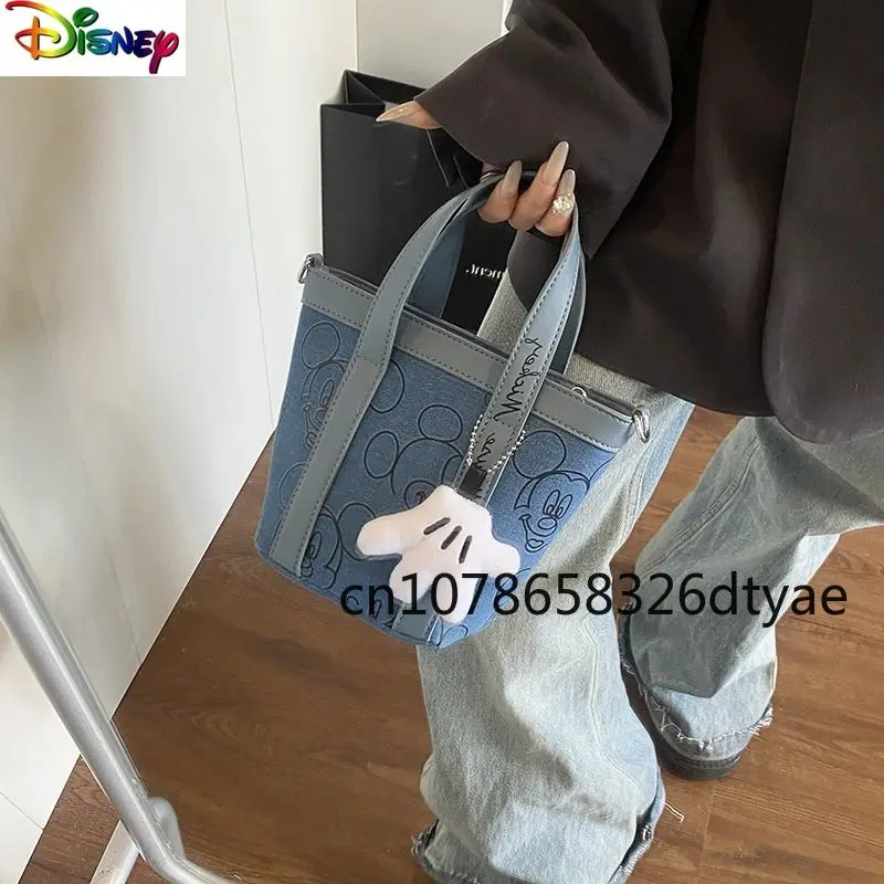 

Модная универсальная женская сумка высокого качества Disney, маленькая, легкая, с милым мультяшным Микки, перекрещиваемая и сумка двойного назначения