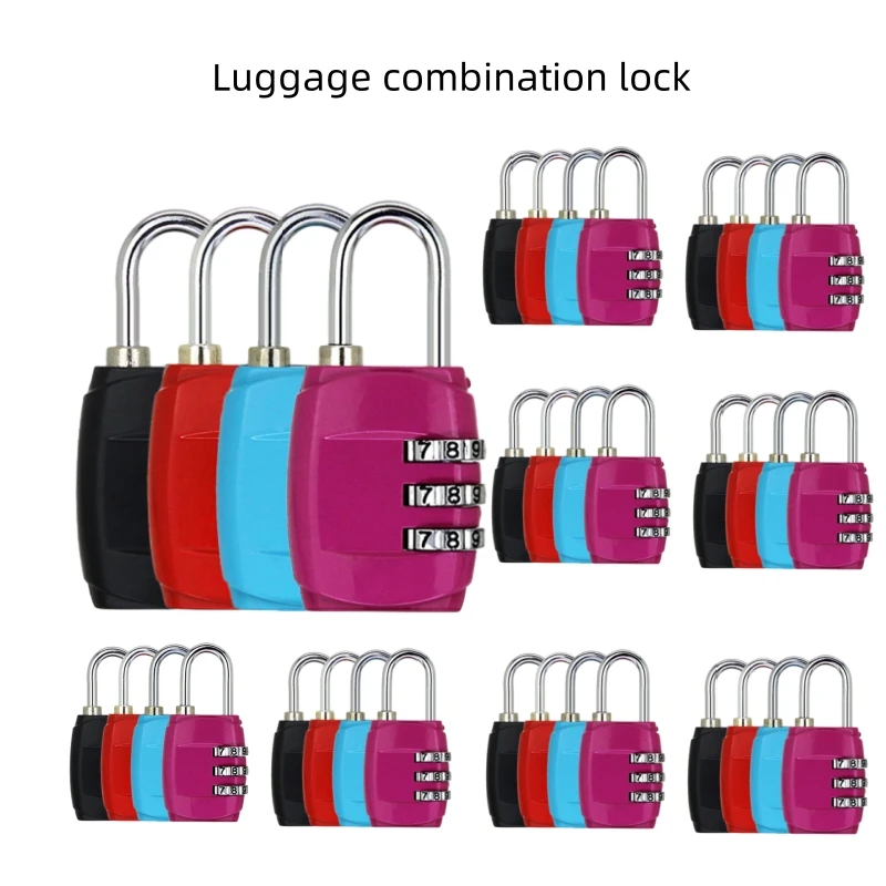 5/3/1pcs Secure Your Luggage With A 3 Digit Password Lock