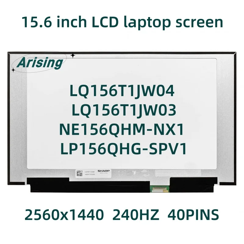 

15.6" IPS LQ156T1JW03 LQ156T1JW04 NE156QHM-NX1 For Msi GS66 Stealth 240HZ 2K 2560x1440 EDP 40Pin DisplayMatrix Panel