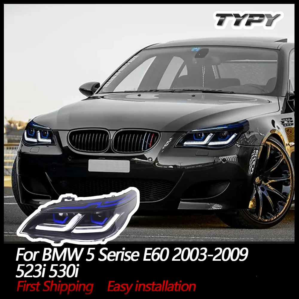 

TYPY Car Light For BMW 5 Serise E60 Headlight 2003-2009 523i 530i LED Head Lamps DRL Projector High Low Beam Auto Accessories