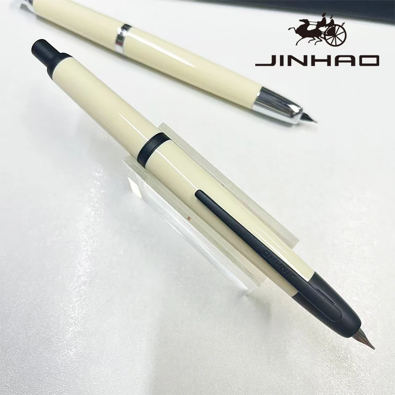 Jinhao 20-pers intrekbare vulpen EF/F penpunt met converter hars schrijfgeschenkpen - afbeelding 1