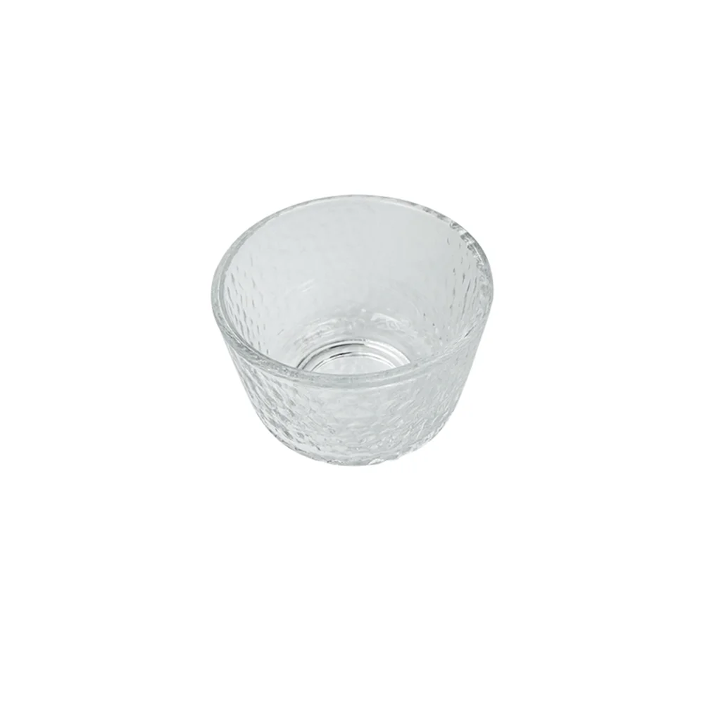 Pige Home 45 مل كوب تذوق الشاي بالندى الجليدي، مجموعة أكواب زجاجية مطروقة مكونة من 6 قطع لحفل الشاي