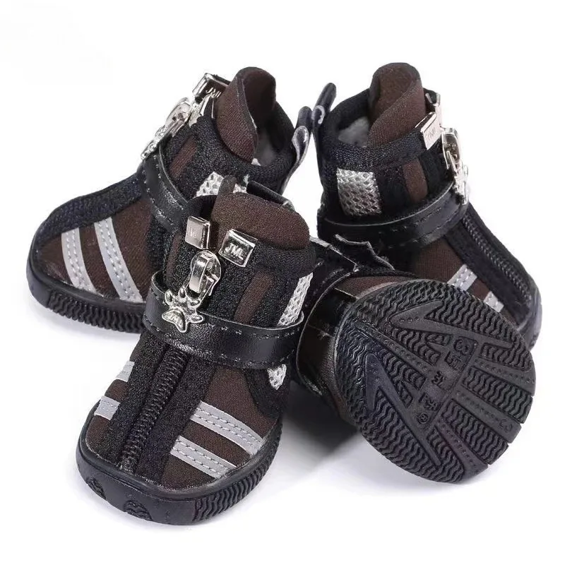 

New 4pcs/set Waterproof Pet Dog Shoes Chihuahua Anti-slip Rain Boots Footwear For Small Cats Dogs Puppy Dog Pet Booties