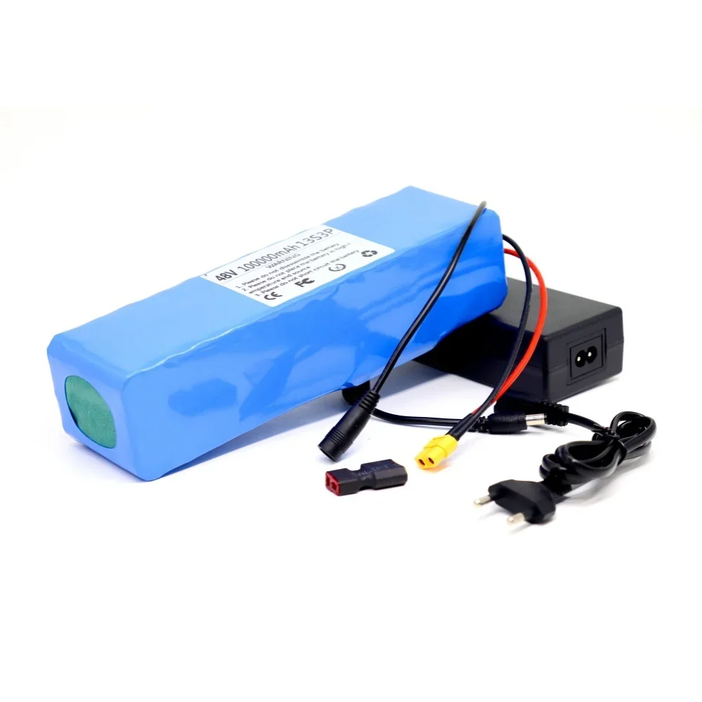 대용량 13S3P 48V 12Ah 14000mAh 리튬 이온 배터리 팩 54.6V 충전기 XT60 포트 포함 전기 자전거 및 전동 공구용