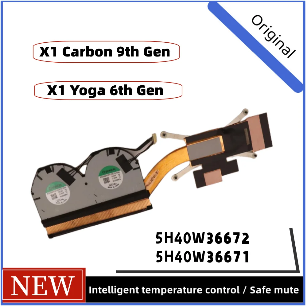 CPU ventola di raffreddamento dissipatore di calore ND55C86 per Lenovo Thinkpad X1 Carbon 9th Gen X1 Yoga 6th Gen Laptop FRU 5H40W36672 5H40W36672