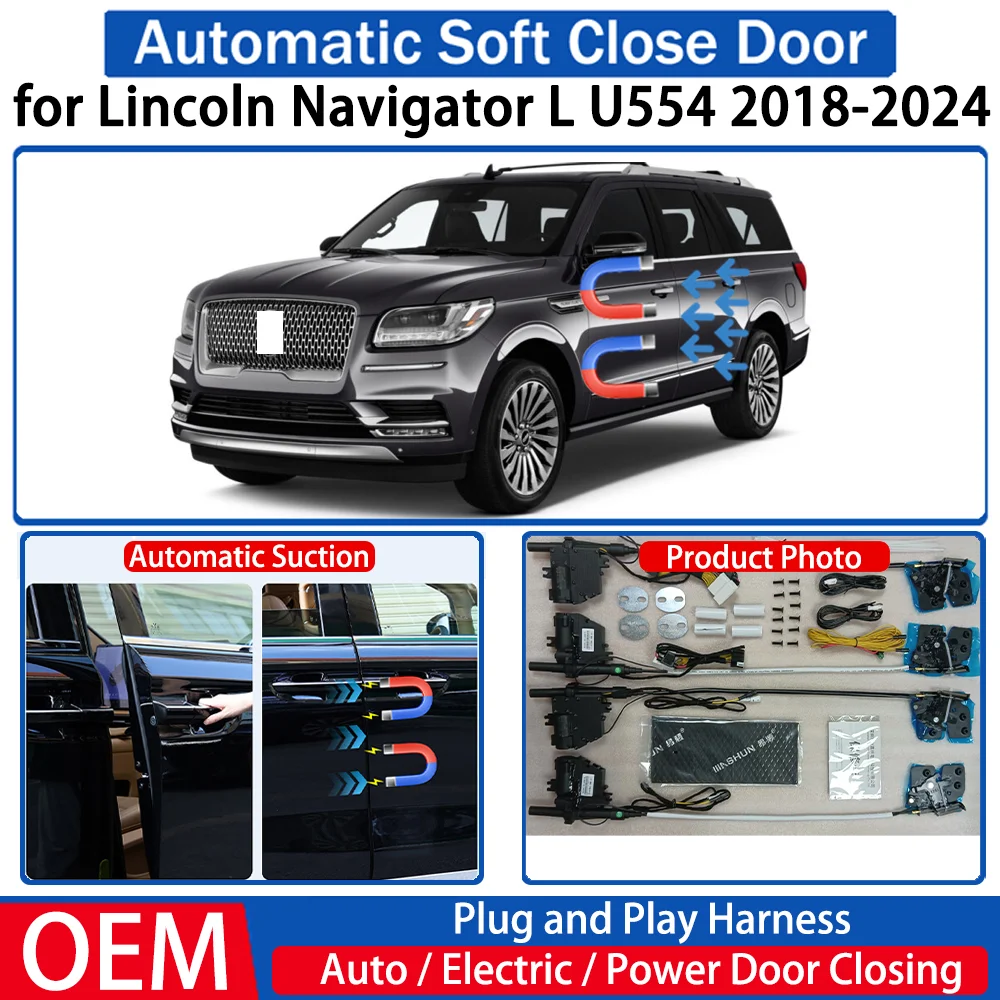

for Lincoln Navigator L U554 2018-2024 2025 Car OEM Automatic Soft Close Door Electric Suction Kit Auto Power Closing System