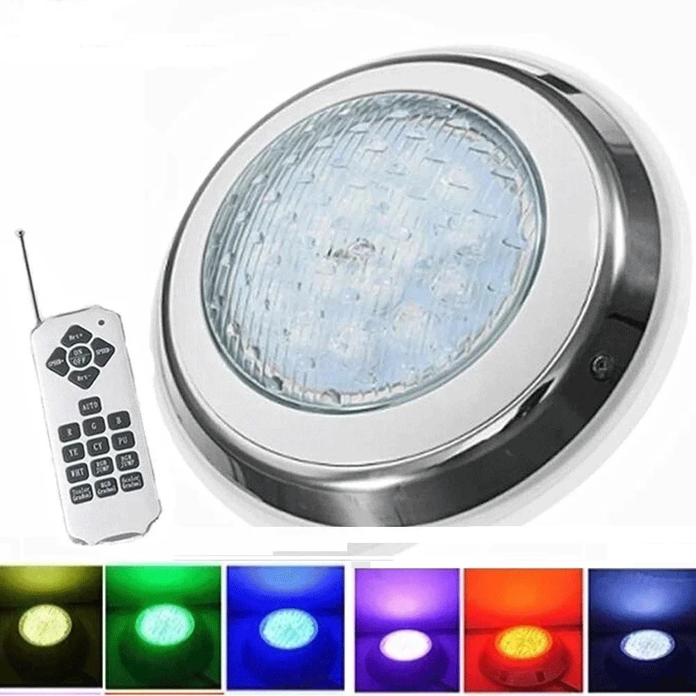 

RGB LED Swimming Pool Light 12W 15W 18W 24W IP68 Waterproof DC12V Outdoor RGB UnderWater Light Pond LED Piscina Luz Spotlight