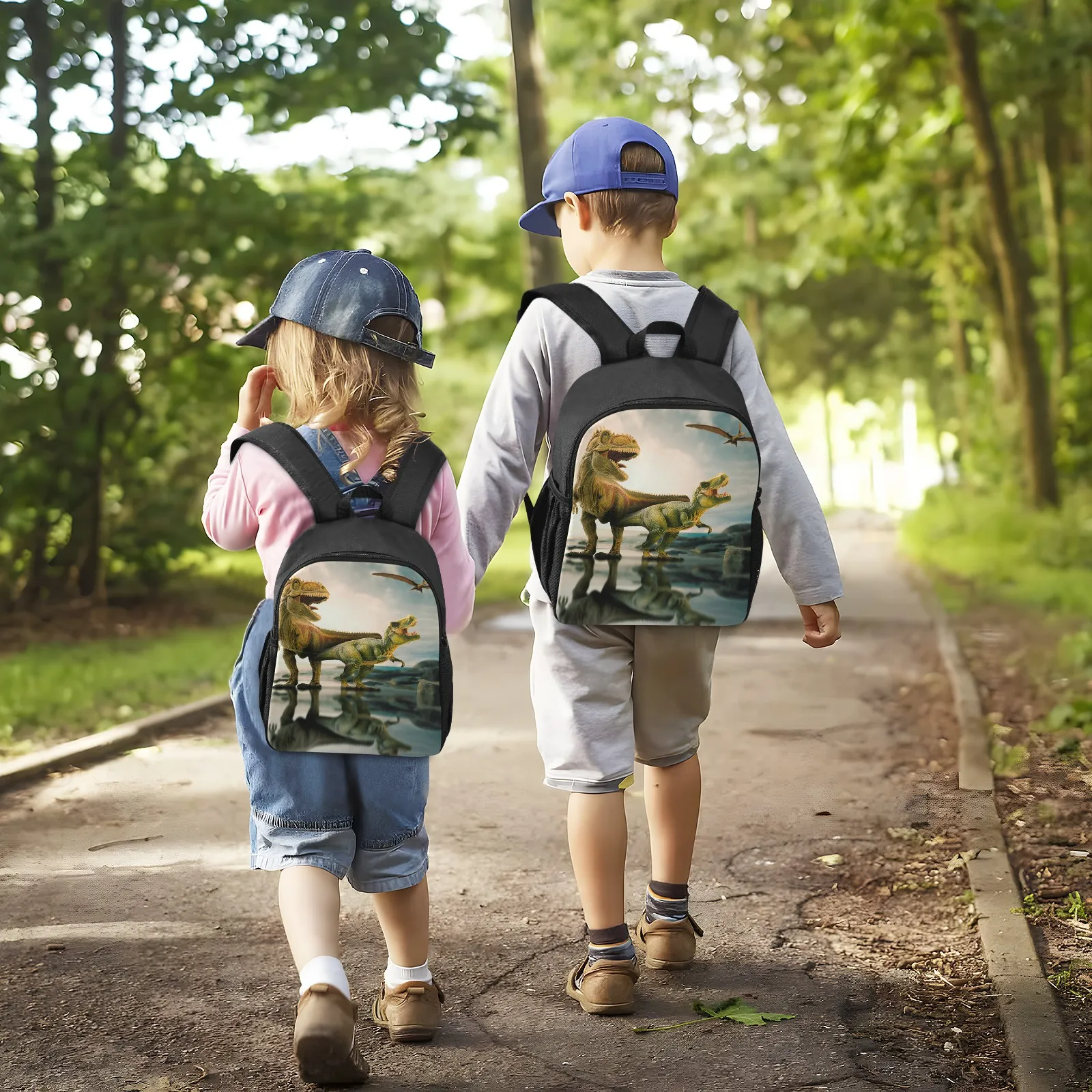 Ryvnso Ransel Anak-anak Dinosaurus Tas Sekolah Balita Anak-anak Tas Prasekolah Taman Kanak-kanak Dino Tas Sekolah 2-6 Tahun untuk Anak Laki-laki Perempuan