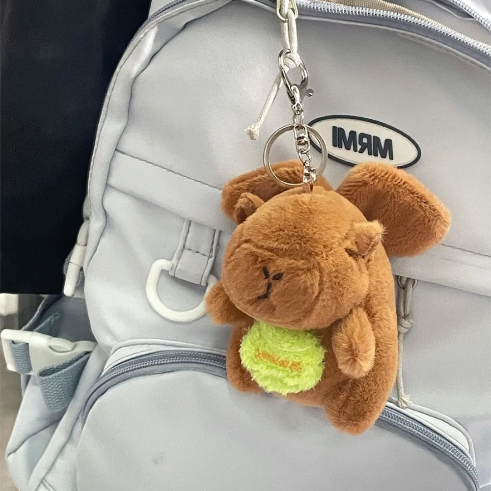 With Wings Capybara Plush Pendant Pull Rope Funny Capybara Plush Keyring Cartoon Wings Trembling Capybara Plushie Doll