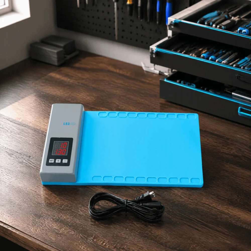Blue LCD Screen Separator Silicone+ PCB Temperature Display Screen Removal Tool Adjustable Temperature Phone Tablet Heating Mat