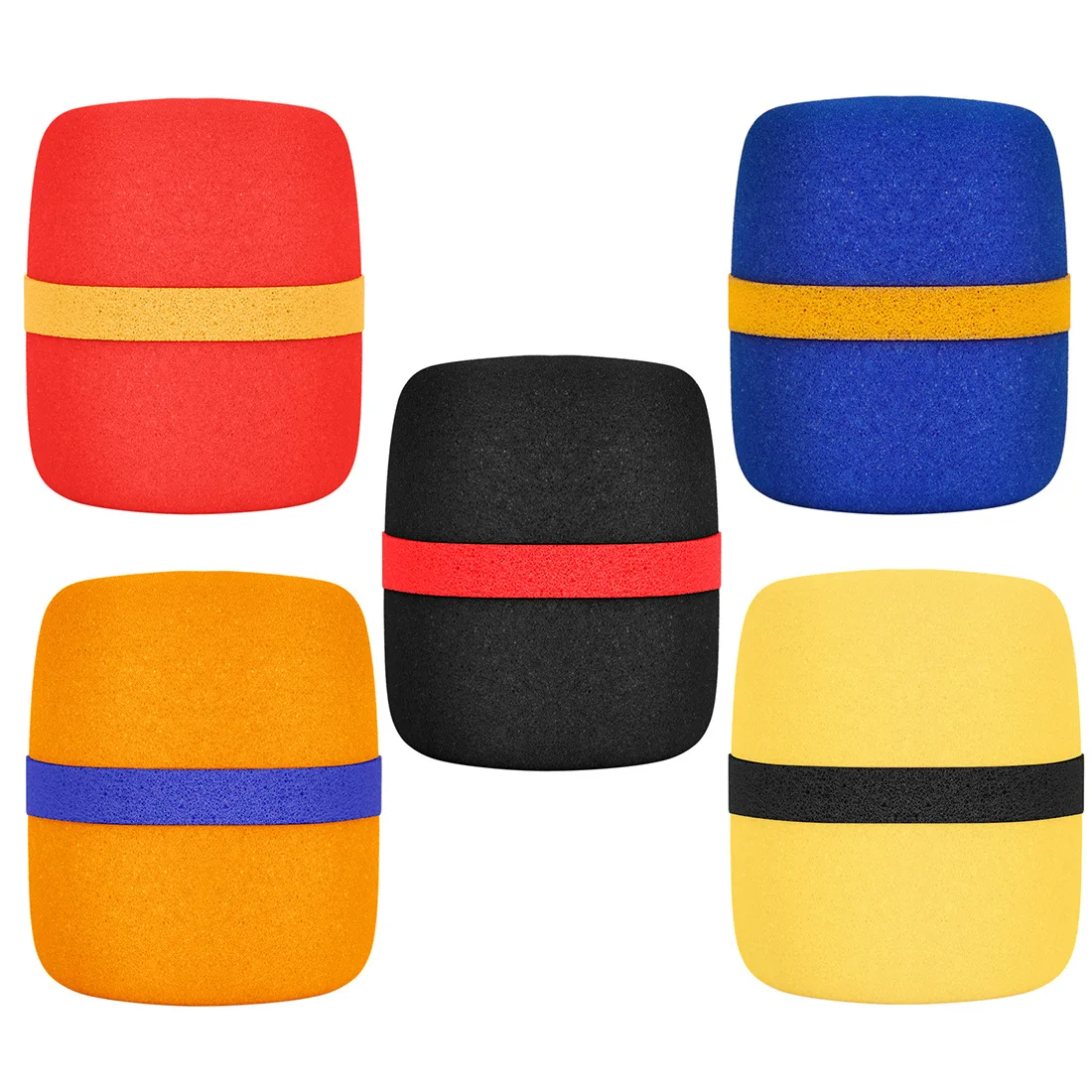 5pcs/set High-density Environmental Non Disposable Thickened Sponge Cover Fit for Microphone