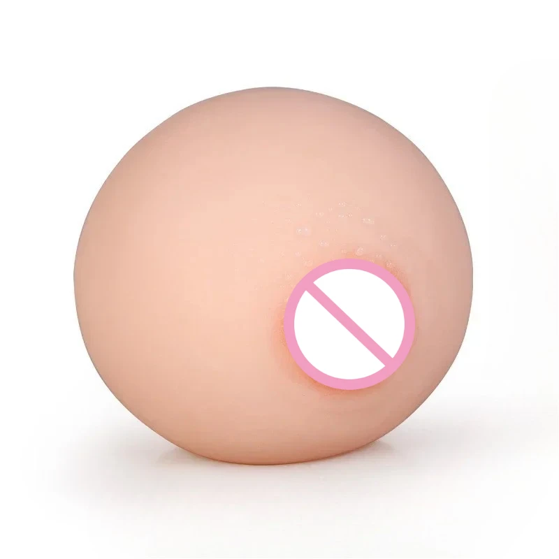 Petto artificiale Falso TPE Seno Giocattoli Uomini Masturbatore Stress Spremere Palla Peluche Figa tascabile Prodotti per adulti
