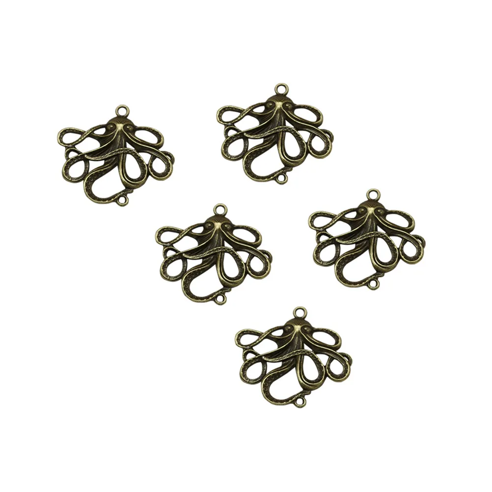 

10Pcs Alloy Pendant Charms Set Octopus Design DIY Jewelry Making Accessories for Necklace Bracelet Keychain Craft Projects