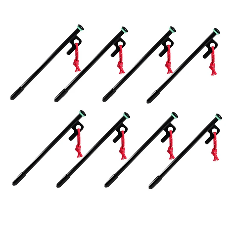 

DW-Pack 8 Tent Stakes, 12-Inch Camping Stakes with Glow Ring for Enhanced Visibility, Ground Stakes for