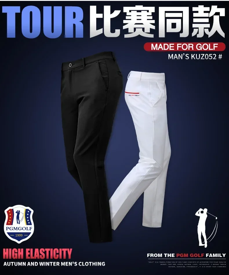 

PGM Winter Male Thickening Golf Pant Golf Long Trouser Men's High-elastic Sports Pants Size XXS-3XL High Quality NEW