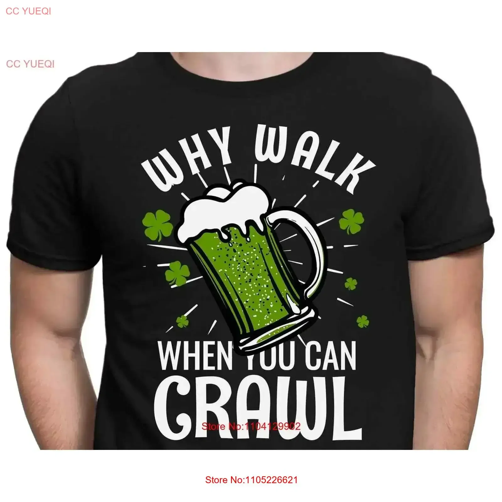 Why Walk When Crawl Men's Fun T Shirt Small to 4XL PAPAYANA vintage Washed Unisex Stylish Breathable streetwear Stretched