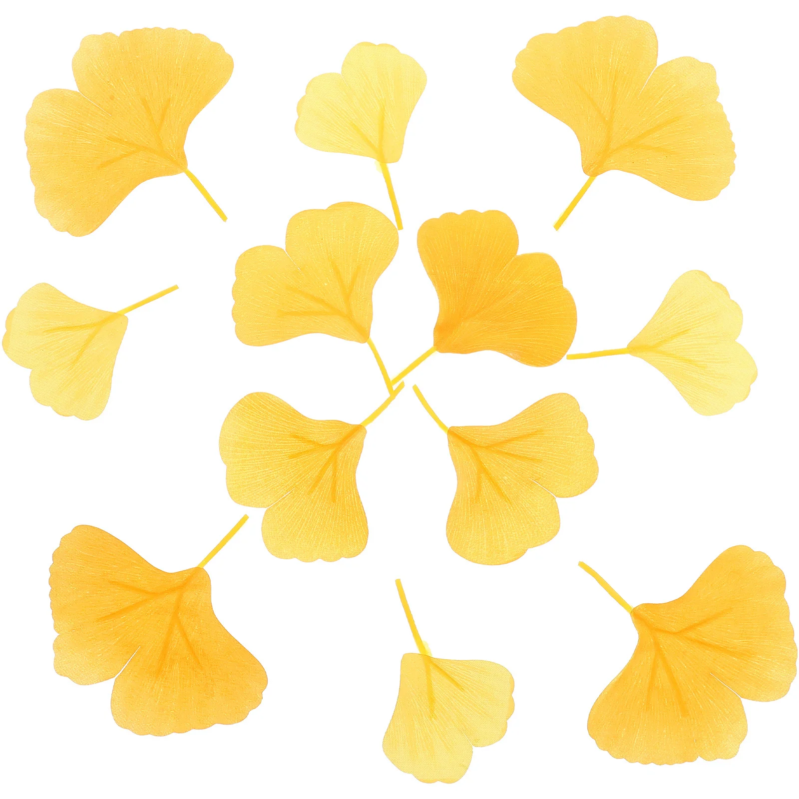 

100Pcs Simulation Ginkgo Leaves Faux Leaf Decorative for Autumn Home Party Wreaths Crafts Centerpiece Decoration Supplies