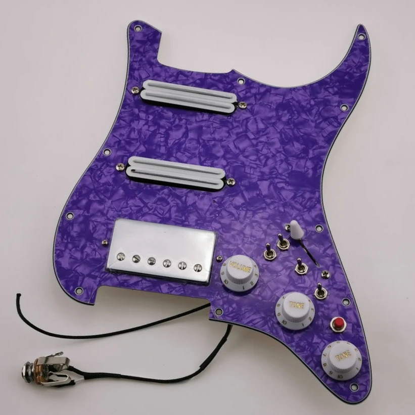 Guitar PickGuard With SSH Humbucker Pickups Multifunction Double Capacitor Wiring Suitable For 20 Style Combinations