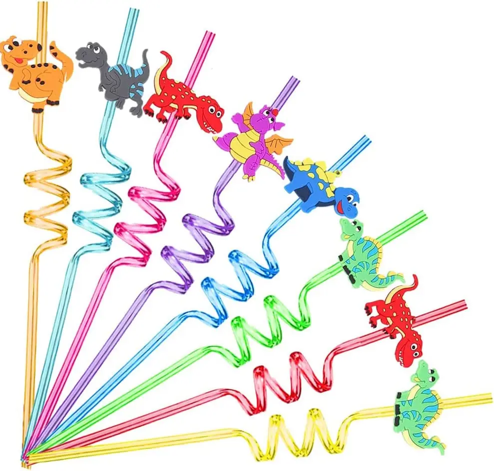 

8Pcs Sea Animal Drinking Straws Plastic Straw Reusable Straws Ocean Themed Kids Boys Girls Birthday Party Supplies Straws Favors