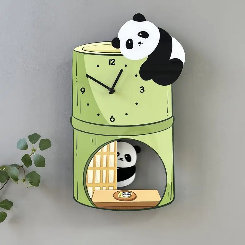 Interior Decoration Wall-mounted Clock for Living Room and Dining Room, Home Use, Silent Swinging, Creative Timepiece