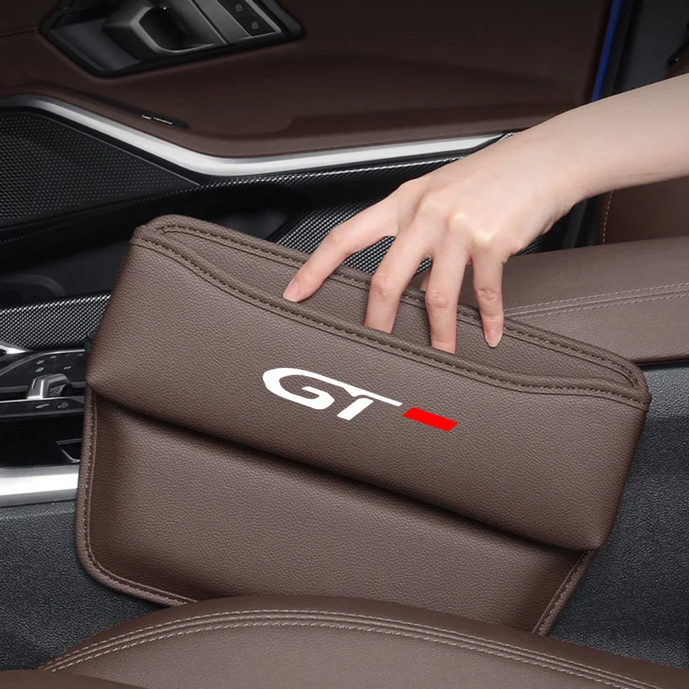 Multifunction Car Seat Gap Storage Box Leather Storage Box for Peugeot GT line gtline 207 306 407 508 2008 3008 4007 5008