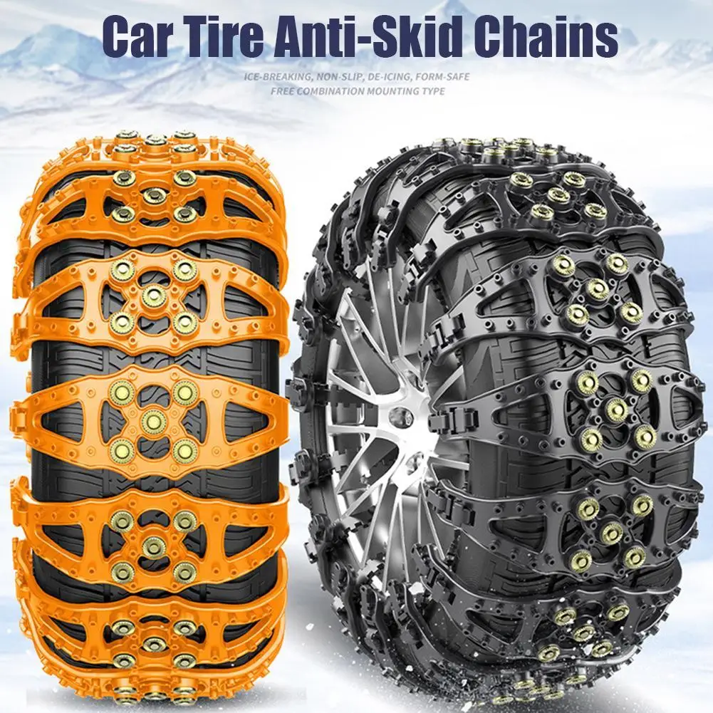 

2/4pcs Fishbone Style Car Tire Anti-skid Chain Universal Car Outdoor Snow Tire Anti Skid Chain Tyre Emergency Safe Accessories