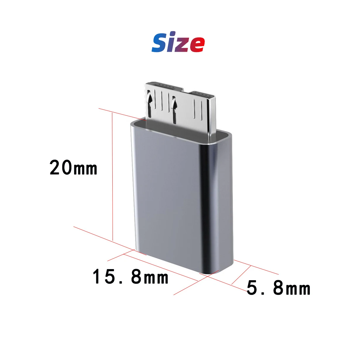 USB Typ-C zu Micro-B 3.0 Adapter Externes Festplattenkabel für Sony Seagate Newsmy Toshiba Kabelkonverter Zubehör – Detail 8