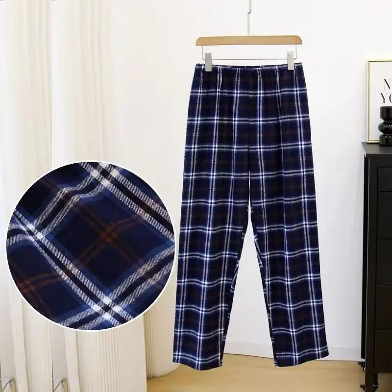 Casual Long Pants, Stylish Plaid Pajama Pants, Loose Plus-Size Casual Pants, Spring and Autumn Home Pants, Summer Outdoor Walking Pants