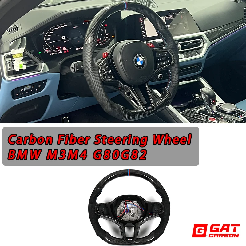 Dry Carbon Fiber Steering Wheel For BMW G80 M3 G82 M4 Old Upgrade 2025 M4 New Customized