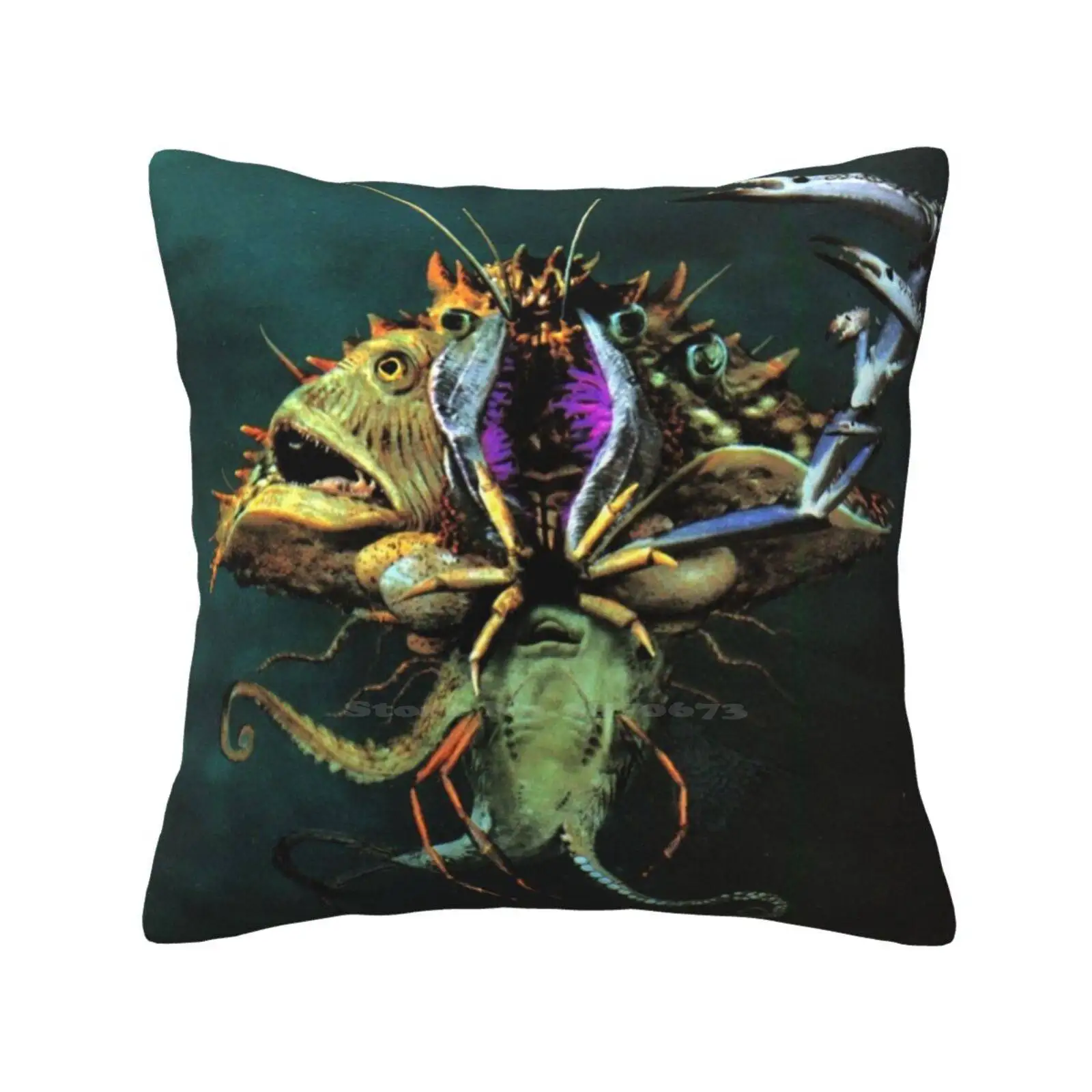 Ween The Mollusk Cover Artwork Funny Cute Decor Square Pillowcase Ween Ocean Man Spongbob The Mollusk Boognish Primus Tool