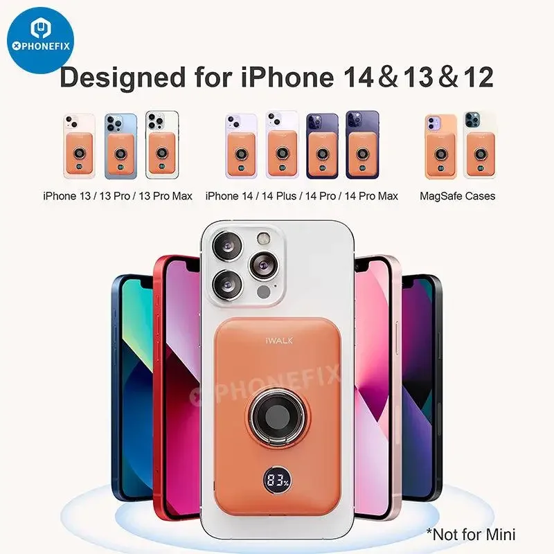 Cargador rápido inalámbrico para auriculares Bluetooth, kit de funda Magsafe para iPhone 12/13/14/15/16 Pro Max, accesorios MagSafe de carga rápida
