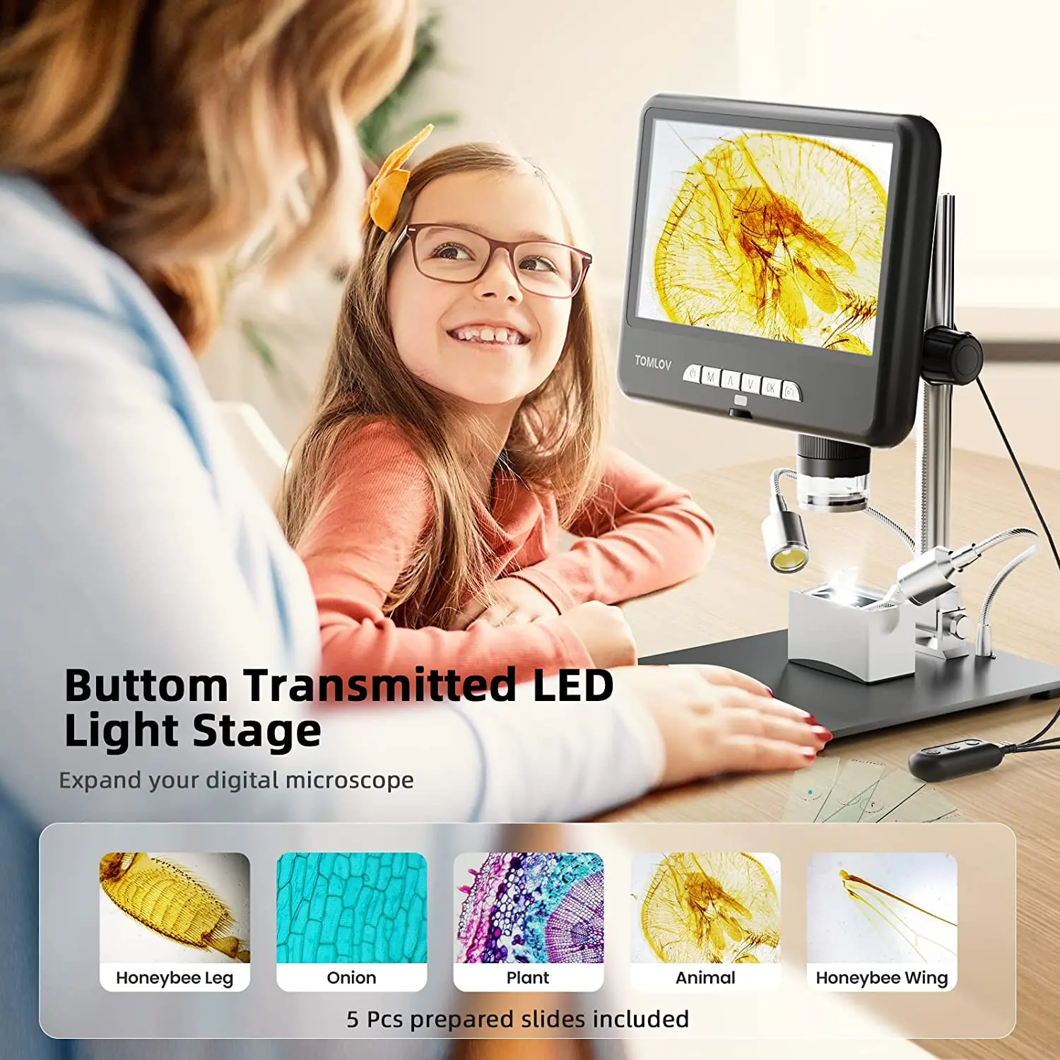 TOMLOV DM402 Pro 2K Digital Microscope 1200x, 10.1\