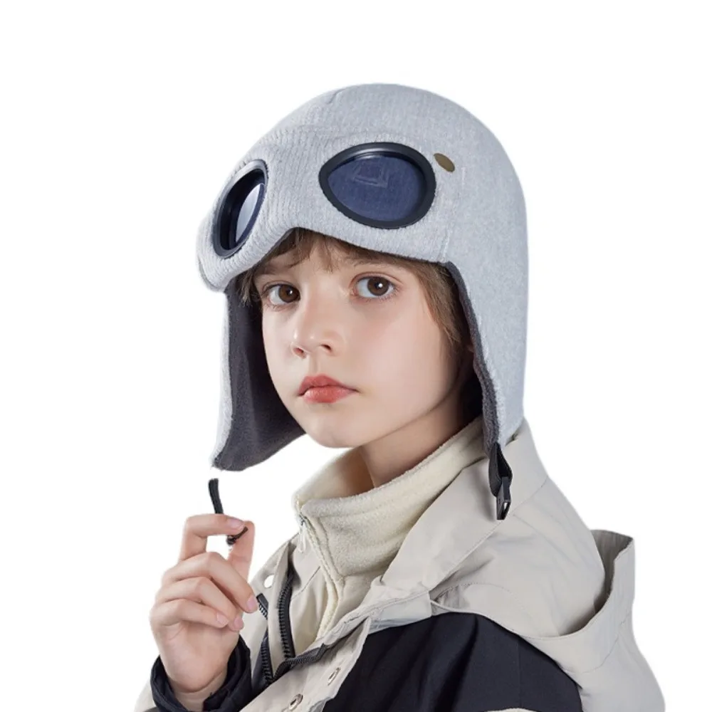 

Neck Protection Children Glasses Hat Buckle Comfortable To Wear Windproof Head Cover Adjustable Fleece Lining