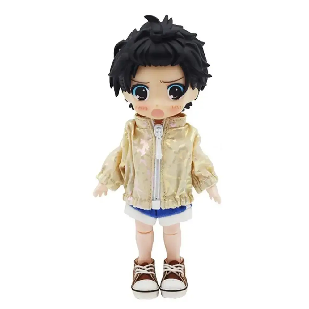 Long-sleeved Jacket OB11 Doll Clothes Casual Wear Handmade Doll Sunscreen Jacket Dress Up Cool Mini Zipper Coat Doll Accessories