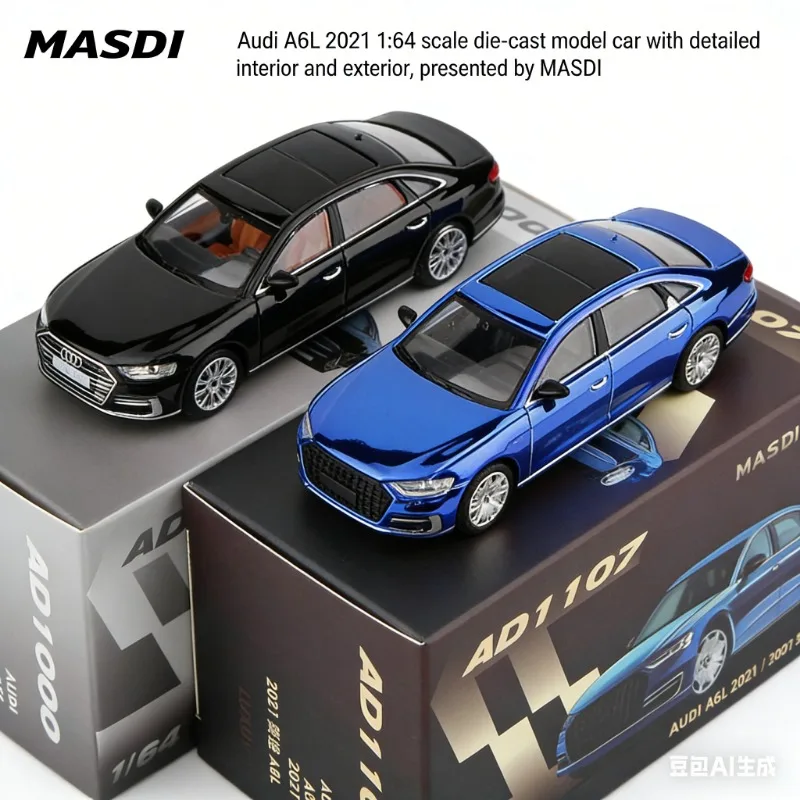 

MASDI 1:64 Audi A7L Car Alloy Die-Cast Simulation Car Model - Adult Collection Item - Boy's Gift - Static Display Piece