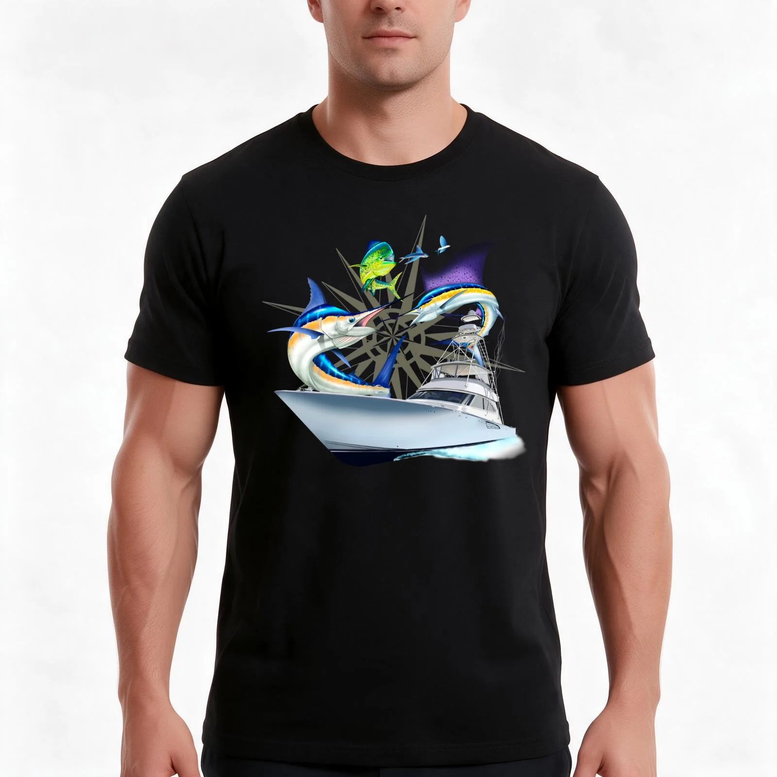 Offshore Billfish - Blue Marlin, Sailfish, Mahi Mahi, Viking Yacht T-Shirt, Summer Casual Cotton Tee, Oversized Streetwear Tops