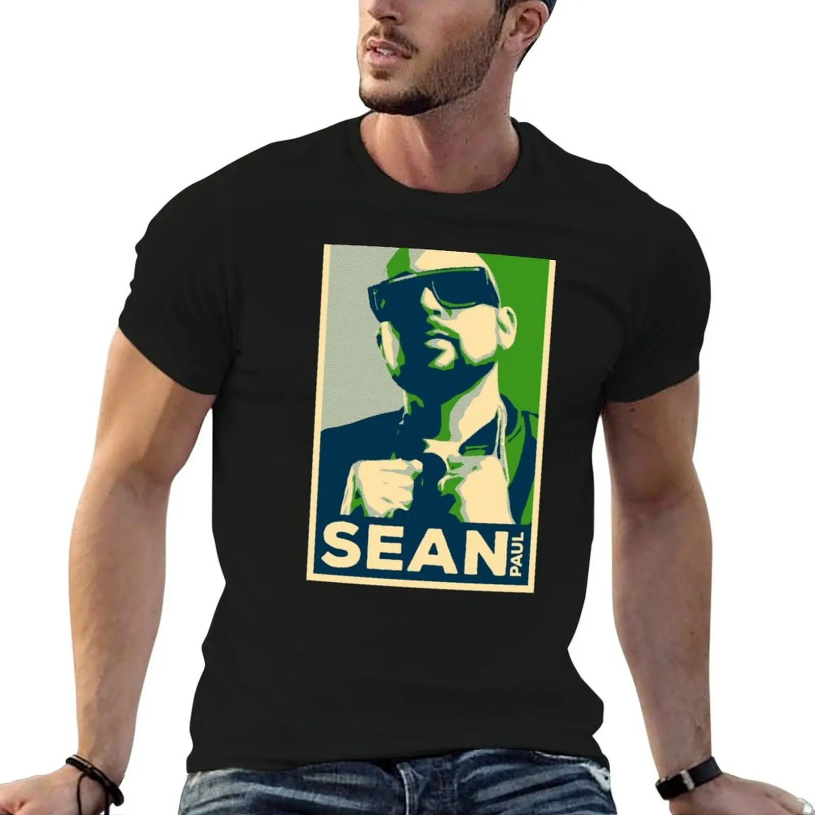 Jamaica Icons Sean Paul HOPE Famous Jamaican Singer T-Shirt Funny t-shirts valentines boutique clothes t shirt men 100℅ cotton