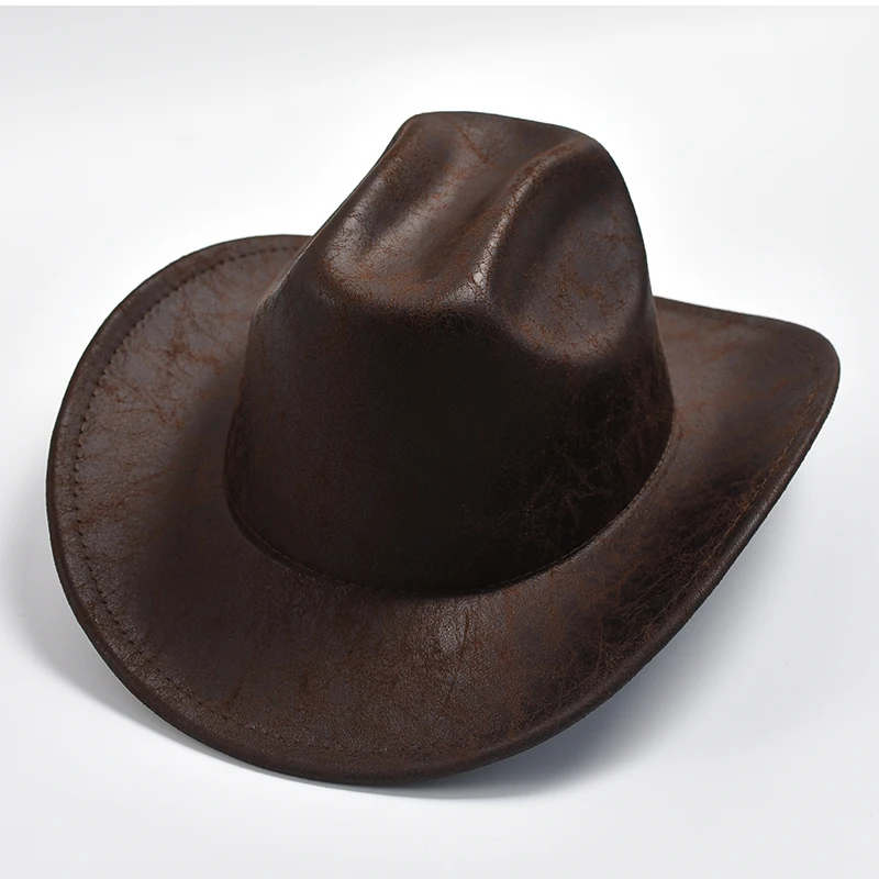 Unisex Vintage Western Cowboy Hat for Men Women Outdoor Gentleman Cowgirl Jazz Cap Sombrero Hombre