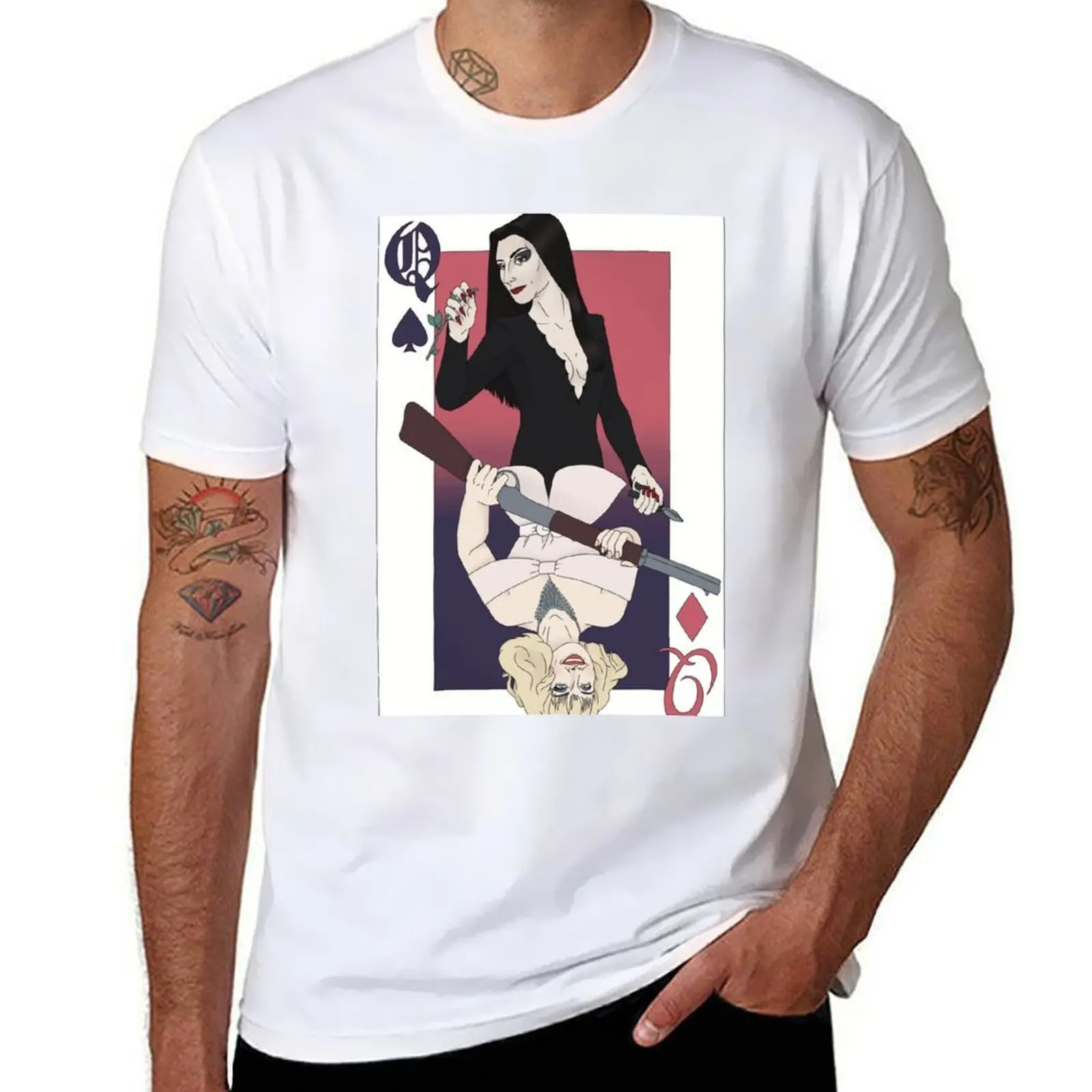 

Queens T-Shirt t shirts for man graphic vintage t shirt men 100% cotton luxury brand T-Shirt