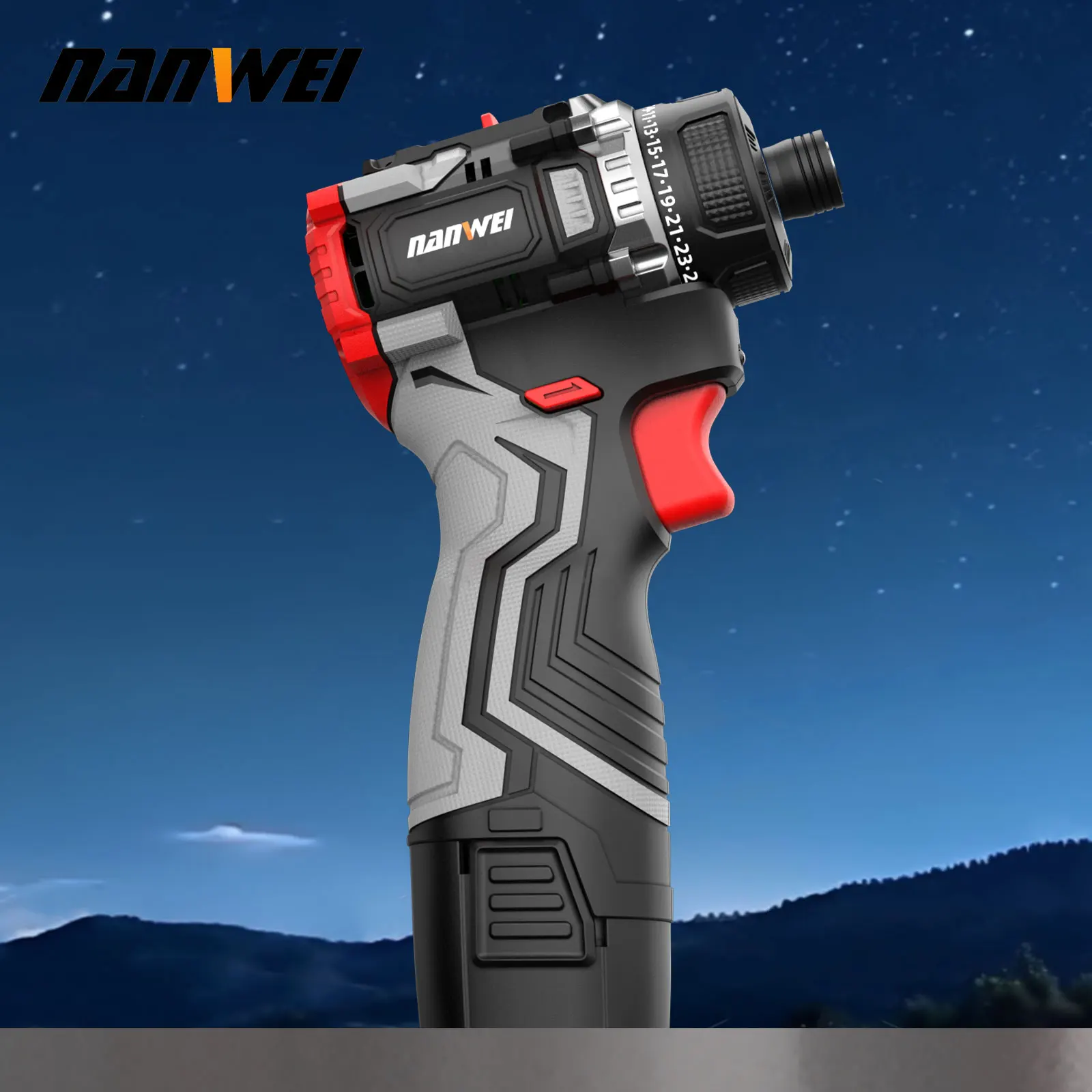

Nanwei Power Tool Brushless Dual Speed Screwdriver Cordless Mini Electric Screwdriver 45NM DIY Home Screwdriver Multi-Functional