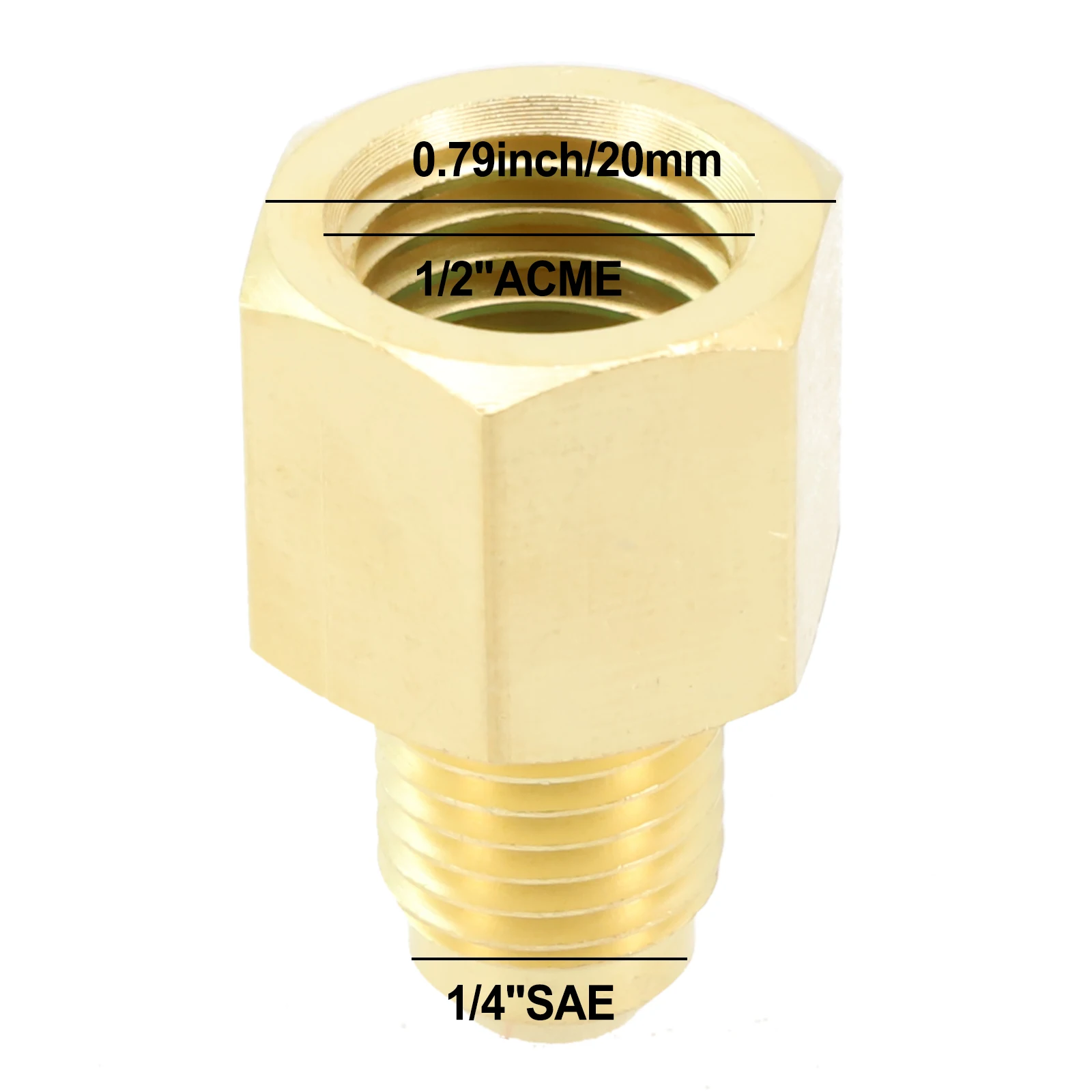 Efficient R134A R12 Car Conditioner Adapter Quick Coupling 1/2 ACME Female 1/4 SAE Suitable for R12 to R134a Conversion