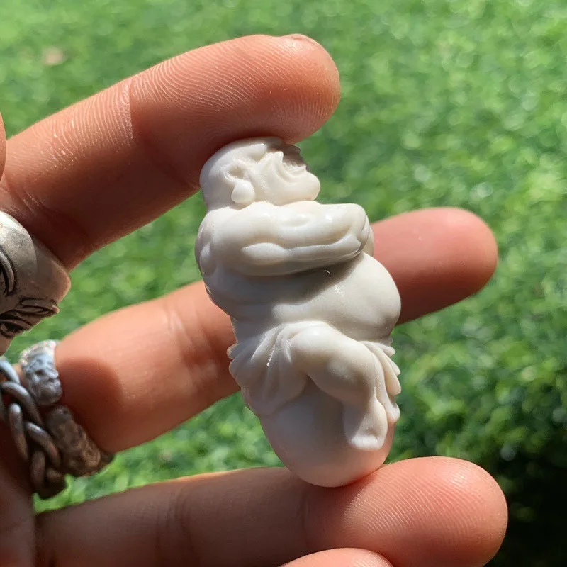 Deer Antler Angry Monk Accessory Pendant With Single Bead Ethnic Style Fashion Cultural