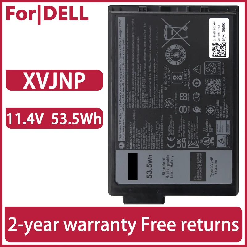 

XVJNP 6JRCP Laptop battery For Dell Latitude 5430 7330 RUGGED P148G P149G P148G001 P149G001 53.5Wh