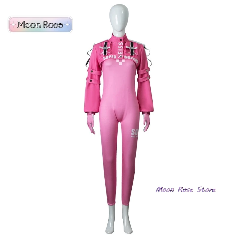 Alice Cosplay  jumpsuit mobile game NIKE Nikki: Victory Goddess cosplay pink tight fitting jumpsuit coswear party women costume