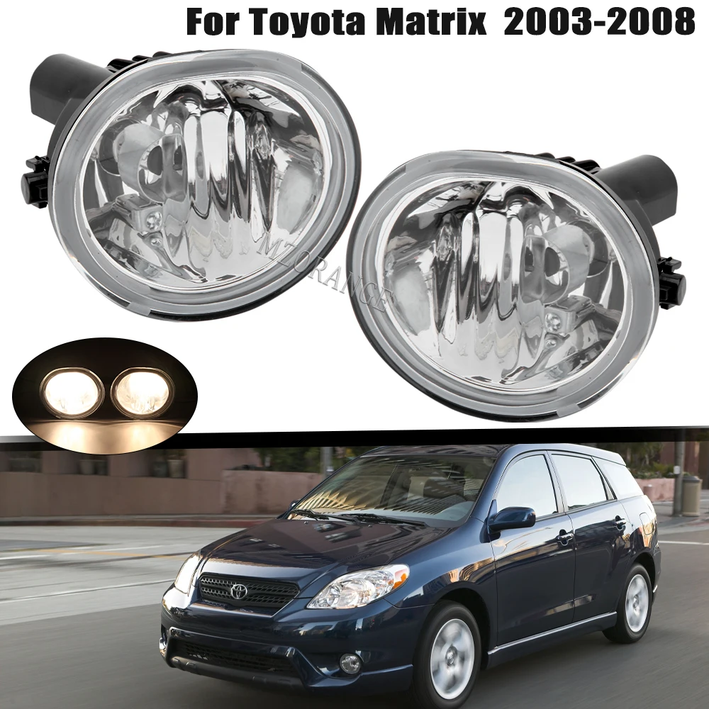 Driving Clear Lens Bumper Lamps Fog Lights For Toyota Matrix Pontiac Vibe 2003-2008 Headlights Driving Wire YC100924-CL