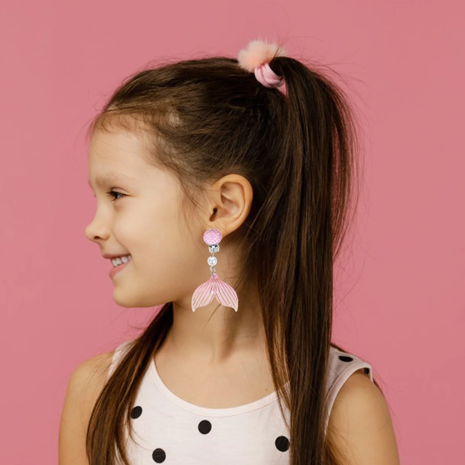 

3 Pairs Ear Clip Earring Set Earrings on Kids Girls Childrens for Plastic Cartoon Clip-on