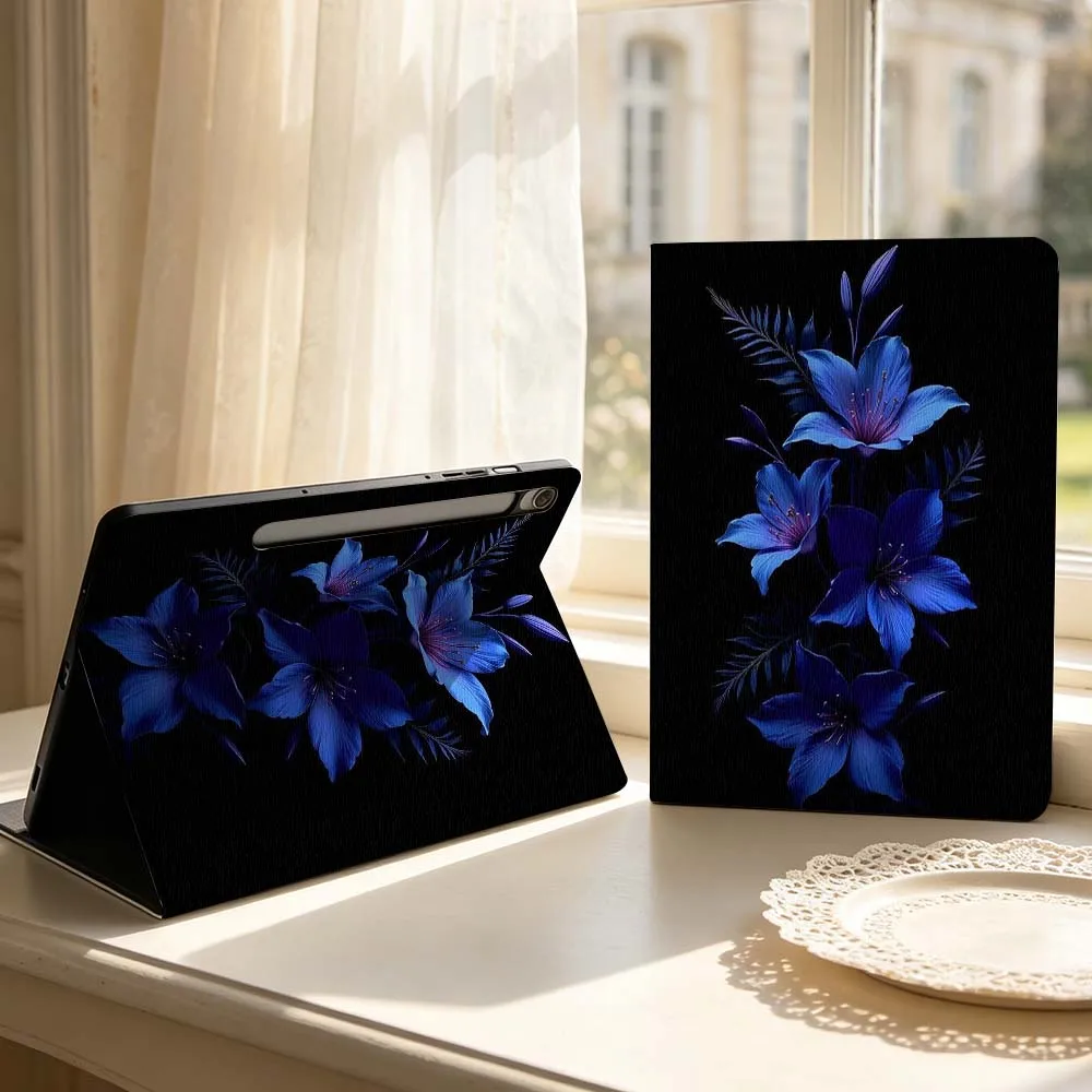 Flower Art Design For Samsung Galaxy Tab S11 S10 S9 S8 S7 S6 A9 A8 A11 Lite FE Plus Pen Tray Tablet Case Soft