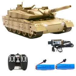 RC Tank 1/20 9CH Remote Control Tank With Sound LED Rechargeable 40CM Electronic Car 27Mhz Infrared Electric Toys For Kids Gift